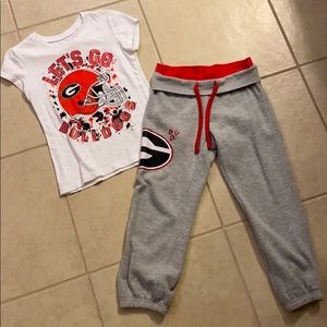 Georgia Bulldogs UGA girls outfit size 6